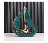 Tauzveok Sculpture de décoration de voilier, décoration Nautique, décoration de Table de Salon, décoration de Bateau d'art Abstrait Statue, Bureau Bar Café entrée Statues et Sculptures,Vert,big