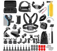 TAVADA 49 en 1 Kit d'accessoires pour Caméra d'action Compatible avec GoPro Hero 12 11 10 9 DJI OSMO 4 3 2,Kit Accessoires pour GoPro Hero,pour Tir Sportif Plein Air à Grande Vitesse