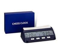 TAVADA Horloge d'échecs Professionnel, Minuteur d'échecs numérique avec Affichage Numérique Multifonction - Horloge echec affichant l'ordre de Jeu,pour Tournois et Jeux de société (Bleu Marine)