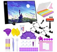TAVADA Tablette Lumineuse A3,Diamond Painting Accessoires,Luminosité Réglable Portable Table Lumineuse Planche Dessin avec USB Câble Diamond Painting Accessoires,pour Esquisser,Peinture