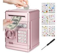 TAVADA Tirelire pour Enfants,Tirelire éLectronique avec Mot De Passe,ATM Coffre-Fort,Inclus 6 Autocollants,Tournevis,Cadeau pour Garçons et Filles de 3 à 12 Ans