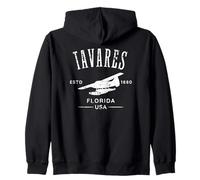Tavares Florida USA Design d'hydravion Classique Vieilli Sweat à Capuche