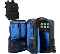 TavenRoa Sac de voyage pour mixeur audio compatible avec RODECaster Pro, Pro II, Yamaha MG10XU, RC Duo, sac à dos de protection pour mixeur DJ avec poches pour microphones, câbles et accessoires de