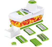 TAVIALO Gourmet Mandoline set 6, coupe-légumes pour bâtonnets, tranches, lamelles et quartiers incl. mandoline râpe à concombre, râpe pour légumes, rabot de cuisine