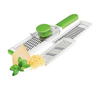 TAVIALO Gourmet Râpe de cuisine, Set de râpes avec protection des mains, mandoline, Râpe à fromage, parmesan, citron, incl. 3 lames Poignée Softgrip, socle antidérapant, Résistant au lave-vaisselle.