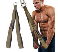 TAVIEW Attache de corde triceps réglable (trois longueurs intégrées en une), plus grande amplitude de mouvement, sangles de rallonge pour traction triceps et accessoires de croisement de câble