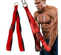 TAVIEW Attache de corde triceps réglable (trois longueurs intégrées en une), plus grande amplitude de mouvement, sangles de prolongation de corde de traction triceps, accessoires de croisement de
