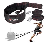 TAVIEW Ceinture de traction pour entraînement de force (noir et rouge) (noir/rouge)