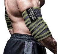 TAVIEW Coudières élastiques pour haltérophilie (1 paire), coudière élastique de 119,4 cm et compression pour l'haltérophilie, le fitness, l'entrainement et la gymnastique