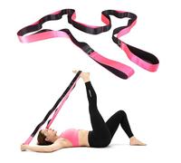 TAVIEW Sangle de Yoga pour étirement - Bande élastique avec 12 Boucles - Multi-Grip - Pilates Hamstring Stretch - Appareil de physiothérapie pour Une Meilleure flexibilité