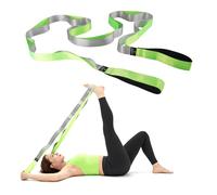 TAVIEW Sangle de Yoga pour étirement - Bande élastique avec 12 Boucles - Multi-Grip - Pilates Hamstring Stretch - Appareil de physiothérapie pour Une Meilleure flexibilité