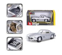BBurago Maquette de voiture Mercedes 300 SL W198 Mouette 1954 1:24 Argent