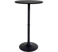 CLP Table De Bar Ronde en Bois I Table De Gastronomie avec Pied en Aluminium Et Plateau en Bois I Table Mange Debout Ø 60 cm Et Hauteur 110 cm, Couleur:Noir/Noir