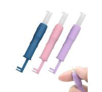 TAVYTH 3 Pièces Enfile-Aiguille Automatique Machine Coudre Rapide Plastique Outil Enfilage Fil Bleu, rose et violet Couture Main Accessoire Passe-Fil Débutant Facile