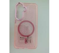 Tawarror Coque Magnétique pour Samsung Galaxy S26 avec Support Anneau pour Caméra, Compatible avec MagSafe, Glitter Étui pour Samsung S26, Anti-Rayures Protection Case, Rose
