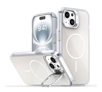 Tawarror Coque Magnétique pour Samsung Galaxy S26 avec Support Anneau pour Caméra, Compatible avec MagSafe, Glitter Étui pour Samsung S26, Anti-Rayures Protection Case, Blanc