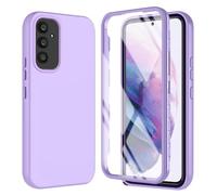 Tawarror Coque pour Samsung Galaxy A54 5G, 360 Degré Antichoc Silicone Case Aver Protecteur D'écran Intégré Etui Robuste Double Face Anti-Rayures Integrale Bumper Housse - Violet