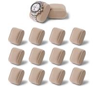 TAWBURY Bayswater Lot de 12 oreillers pour boîte de montre - Taille S | Circonférence de 18 cm | Largeur 5,1 cm | Compatible avec la boîte à montres Bayswater à 12 emplacements (taupe)
