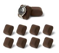 TAWBURY Bayswater Lot de 8 coussins pour boîte de montre - Taille S | Circonférence de 18 cm | Largeur 55 mm | Compatible avec nos boîtes de montre Bayswater à 8 emplacements (marron/gris)
