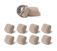 TAWBURY Bayswater Lot de 8 oreillers pour boîte de montre - Taille XS - Circonférence de 16,5 cm - Largeur 55 mm - Compatible avec la boîte à montres Bayswater à 8 emplacements (taupe)