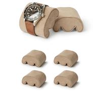 TAWBURY Fraser Lot de 4 petits oreillers de rechange pour nos étuis de montre en cuir taupe Fraser | Oreillers en forme de M conçus pour s'adapter aux poignets de 14,5 à 17 cm (crème)