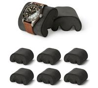 TAWBURY Fraser Lot de 6 petits oreillers de rechange pour nos étuis de montre en cuir noir Fraser | Oreillers en forme de M conçus pour s'adapter aux poignets de 14,5 à 17 cm (noir/anthracite)