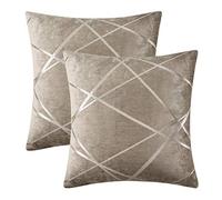 Tawny Luxe Velours Coussin Couvre Cas, Housse de Coussin de Confortable d'Accent, le Meilleur Carré Décoratif Couvre d'Oreiller Sofa de Divan de lit de Canapé 18x18 Pouces 45x45CM Ensemble de Deux