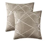 Tawny Luxe Velours Coussin Couvre Cas, Housse de Coussin de Confortable d'Accent, le Meilleur Carré Décoratif Couvre d'Oreiller Sofa de Divan de lit de Canapé 24x24 Pouces 60x60CM Ensemble de Deux