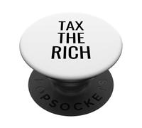 Tax The Rich - Clean Black Font PopSockets PopGrip Adhésif