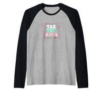 Tax The Rich Rétro Fleurs Anticapitalistes Politique Manche Raglan