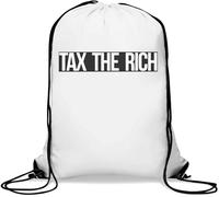 Tax The Rich Sac de gym avec cordon de serrage Motif logo socialiste Noir et blanc