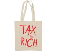 Tax The Rich Sac fourre-tout en coton naturel Blanc
