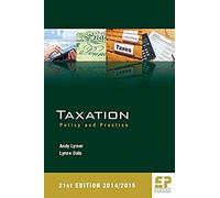 Taxation: Policy And Practice