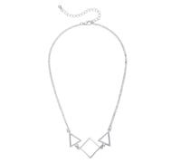 Taxe bijoux fantaisie chaîne collier trois quatre coins forme structure blanc...