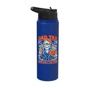 Taxe d'Halloween pour papa, assurez-vous de ne pas empoisonner et de faire des squelettes Stainless Steel Insulated Water Bottle