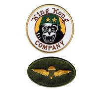 Taxi Driver King Kong Company Travis Bickle M65 Cult Lot de 2 écussons thermocollants 7,6 cm et 10,2 cm