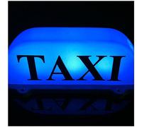 Taxi Top Light New Blue LED Roof Taxi Sign 12V with Magnetic Base Taxi Dome Light Blue/Green/White/Pink Taxi Light Sign (BLUE)