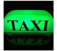 Taxi Top Light New Blue LED Roof Taxi Sign 12V with Magnetic Base Taxi Dome Light Blue/Green/White/Pink Taxi Light Sign (GREEN)