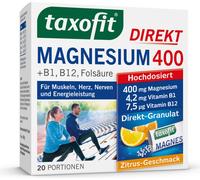 Taxofit | Magnésium 400 +B1+B6+B12 + Acide folique 800 | 20 portions