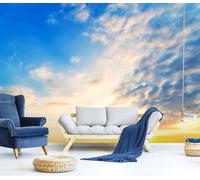 Taxpy 3D Photo Murale Nuages du ciel, 150x105cm Papier Peint Personnalisé, pour Salon et Chambre Murales, Fresque Home Decor Peinture Murale
