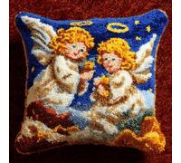 Taxpy Coussin de Noël DIY Kit Crochet - Housse de Coussins Brodée 43x43cm pour Canapé | Décoration Festive Joyeuse pour Maison -4