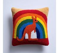 Taxpy Kit de Coussin à Crochet Maille Fait Maison Kangaroo And Rainbow Background Couverture de Coussin 43x43cm,Adapté Aux Débutants avec Motifs Préimprimés,pour Adultes et Débutants - 4