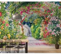 Taxpy Papier Peint de Photo Chemin mural fleuri, 150x105cm Papier Peint Panoramique Poster Geant Mural Photo Murale