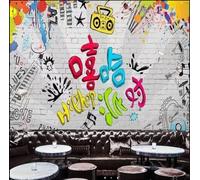 Taxpy Papier Peint Mural Personnalisé Hip-Hop Street Dance Cool Tv Canapé Chambre Vêtements De Travail Fond Mural-150X105Cm