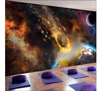 Taxpy Papier Peint Mural Sur Mesure,Toutes Tailles,Motif Comètes,Météorites Et Vaste Univers,Fresque Murale Pour Chambre D'Enfant,Peinture Murale 3D,Décoration Intérieure-150X105Cm
