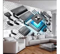 Taxpy Papier Peint Photo 3D Personnalisé,Technologie D'Intelligence Artificielle,Processeur,Circuit Imprimé,Affiche,Peinture Murale Pour Salon-430X300Cm