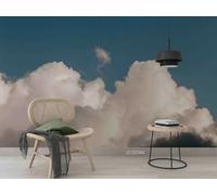 Taxpy Papier peint photo Ciel bleu nuage, 400x280cm Fond D'écran Panoramique - Effet 3D Papier Peint Chambre