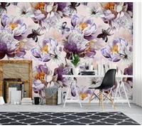 Taxpy Photo Murale Fleurs fantastiques, 430x300cm Papier Peint Panoramique, Poster Mural Chambre, Peinture Murale 3D