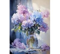 Taxpy Tableau art déco Beau modèle de peinture d’hortensia,50 * 70cm Impression Art Graffiti Peintures sur Toile Abstract Art Toile Tirages pour Kids Room Decor