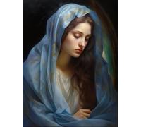 Taxpy Tableaux d'art moderne Dessin de portrait de la Vierge Marie,50 * 70cm estampes et affiches pour le salon et chambre à coucher Poster Reproduction sur Toile